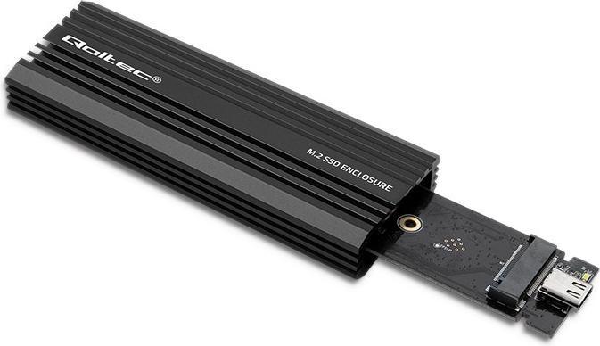 Produktbild Qoltec Obudowa | kieszeń NV2270 na dysk M.2 SSD SATA | NGFF | PCIe | USB-C (M.2)