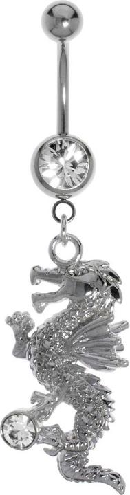 Produktbild Bijouteria Bauchpiercing (Messing rhodiniert, Chirurgenstahl 316L, Kristall)