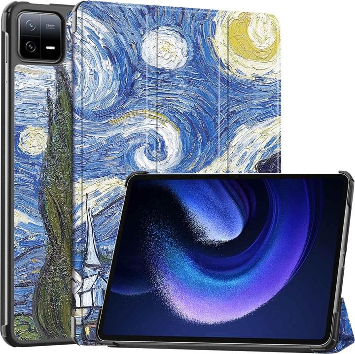 Cover-Discount Xiaomi Pad 6 - Custodia intelligente triplice Night Sky (Xiaomi Pad 6, Xiaomi Pad 6 Pro)