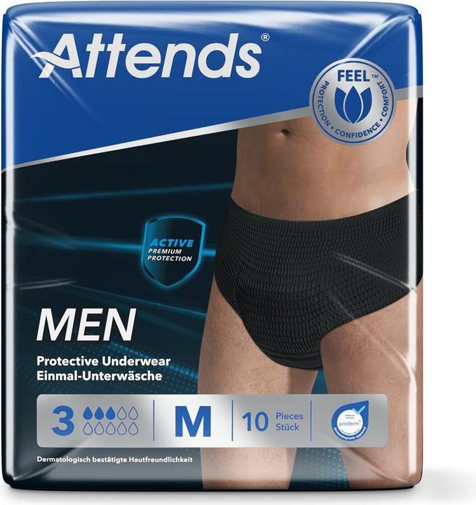 Immagine prodotto Attends Uomo 3 Protezione M nero Btl 10 pezzi (10 x, M)