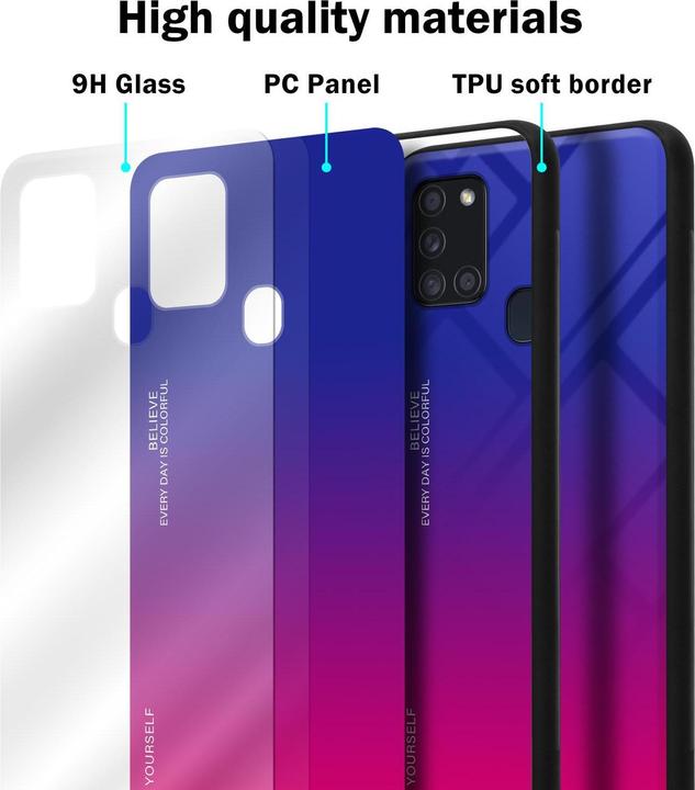 Actual product image Cadorabo TPU 2 colors glass cover (Samsung Galaxy A21s)