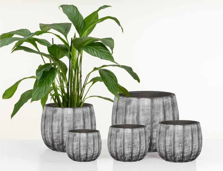 Actual product image Scheurich Runa flower pot 4.2 l, grey (27 cm)