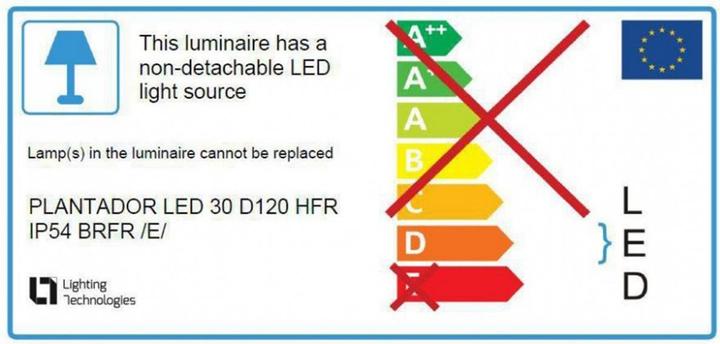Energie-Label Lighting Technologies Plantador (470 lm, G53)