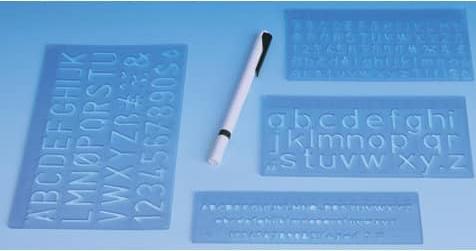 Produktbild Wedo Schriftschablonen Set (118 mm)