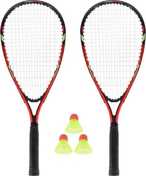 Nils Crossminton Set NRS001 2 Schläger + Darts + Koffer rot