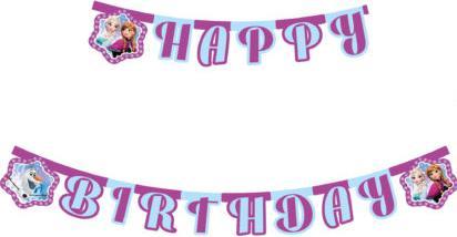 Image du produit Decorata Party Guirlande d'anniversaire Reine des neiges