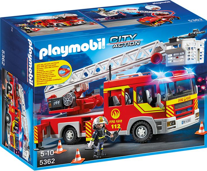 Image du produit Playmobil Véhicule échelle de pompier avec son et lumière (5362, Playmobil City Action)