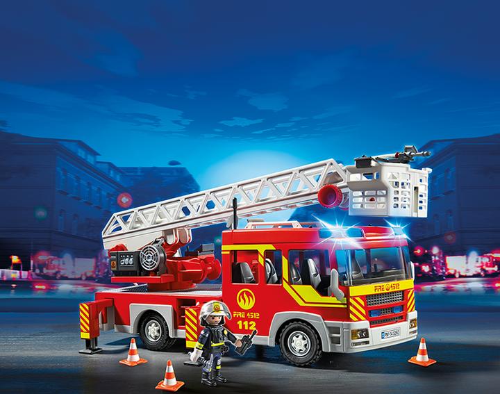 Image du produit Playmobil Véhicule échelle de pompier avec son et lumière (5362, Playmobil City Action)