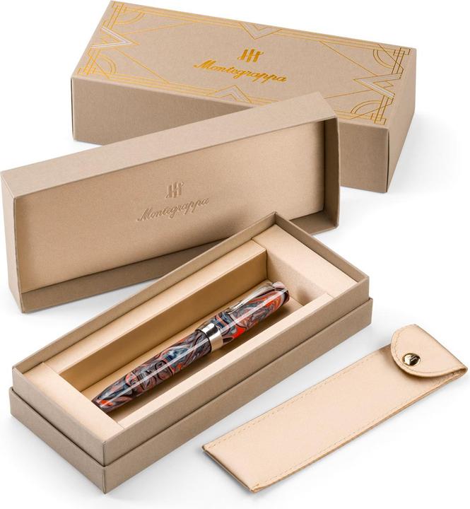 Actual product image Montegrappa ISE2R3AR 1 MG FOUNTAIN PEN, ELMO 02, CRODA ROSSA, STEEL NIB M