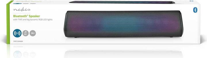 Actual product image Nedis Bluetooth® speaker | max. battery life: 6 hrs | tabletop design | 18 W | stereo | built-in (6 h, Battery operated)