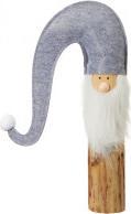 Produktbild Cepewa Wichtel Filz stehend auf Holzstamm grau 58cm