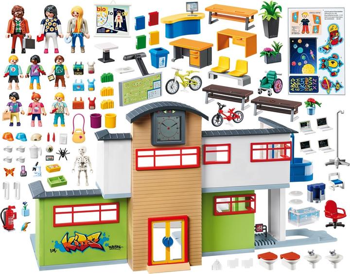 Produktbild Playmobil Grosse Schule mit Einrichtung (9453, Playmobil City Life)