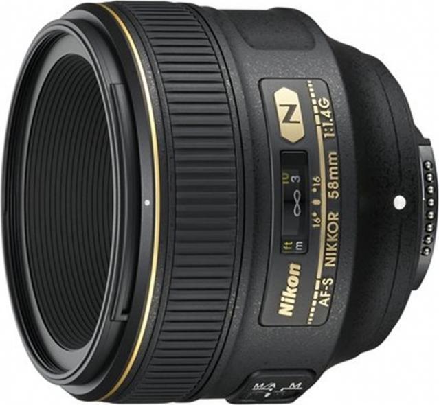 Actual product image Nikon AF-S Nikkor 58mm, f/1.4G (Nikon F, full size)