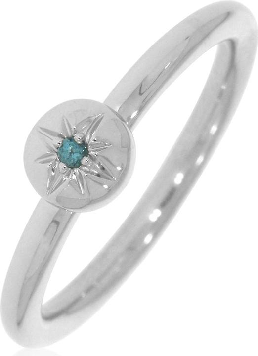 Image du produit Xen Bague avec topaze bleue env. 0,02 ct. rhodiée (58, Argent 925)