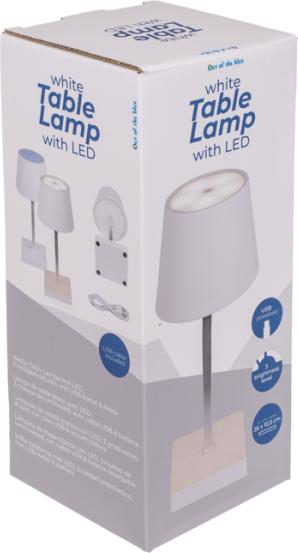 Actual product image Ootb White table lamp with LED