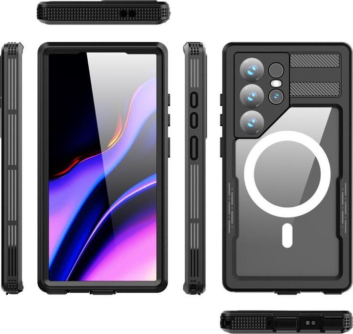 Redpepper Samsung Galaxy S24 Ultra - IP68 Mars Series Wasserdichtes Outdoor Case mit MagSafe schwarz (Samsung Galaxy S24 Ultra)