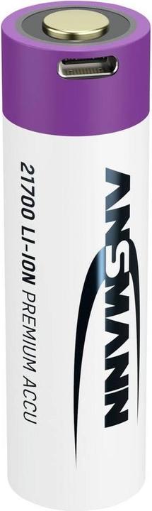 Image du produit Ansmann Li-Ion Akku 21700 5000 mAh mit USB Typ-C Ladebuchse Mignon (AA)-Akku Li- (1 pcs, AA, 4900 mAh)