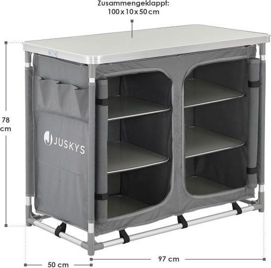 Actual product image Juskys Foldable camping locker Ruda