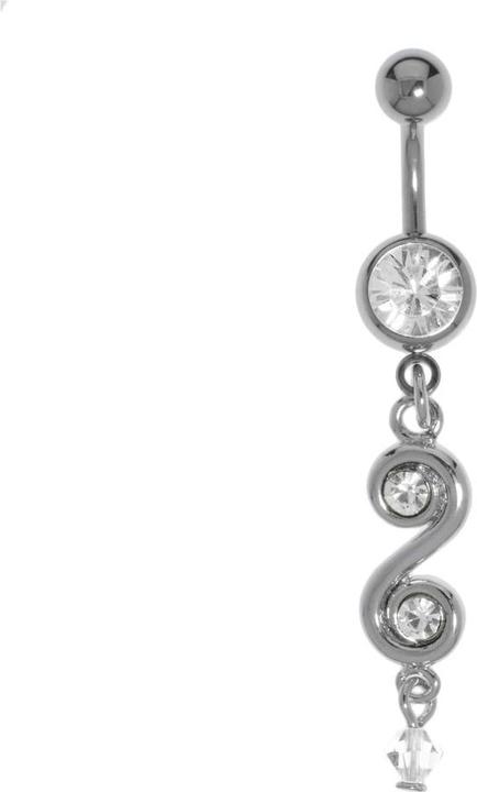 Bijouteria Bauchpiercing (Acrylglas, Chirurgenstahl 316L, Kristall, Messing rhodiniert)