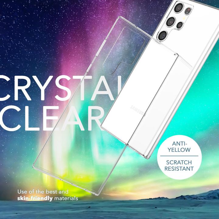 Image du produit Nalia Étui en silicone transparent avec 2x protections d'écran et de caméra (Samsung Galaxy S23 Ultra)