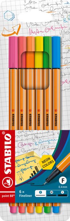 Immagine prodotto STABILO punto 88 Fineliner (Multicolore, 10 x)