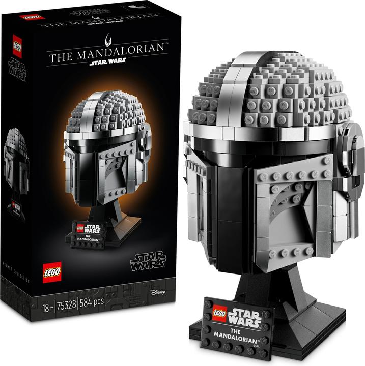 Actual product image LEGO Mandalorian helmet (75328, LEGO Star Wars)