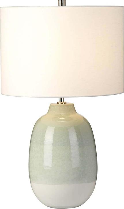 Immagine prodotto Elstead Lighting Lampada da tavolo Chelsfield E27 verde pallido e bianco Bianco, Made in UK (E27)