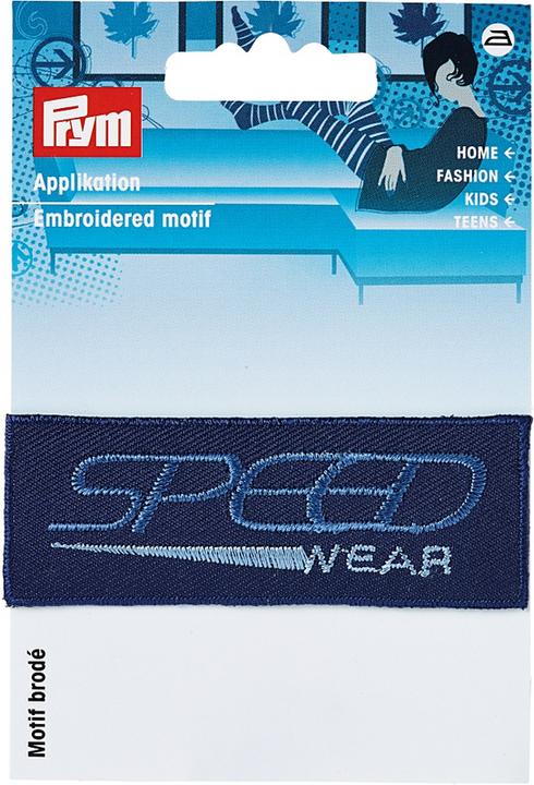 Image du produit Prym Application étiquette de jean, rectangulaire, Speed, bleu (1 x)