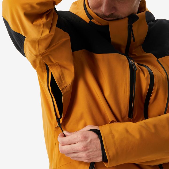 Immagine prodotto Wedze Giacca da sci da uomo impermeabile e resistente - 500 cammello/nero (M)
