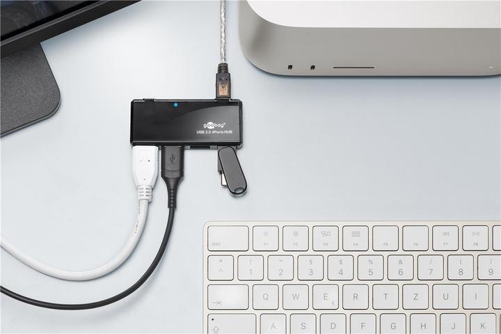 Actual product image Goobay Mini USB2.0 HUB (4 Ports)