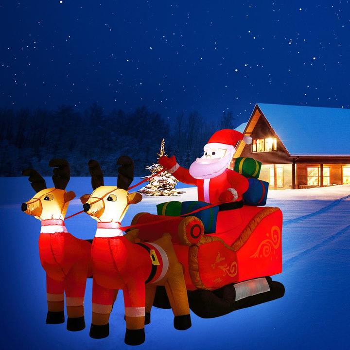 Image du produit Monzana Père Noël traîneau XXL LED
