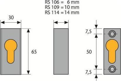 Actual product image Abus Protective rose for metal doors 10mm white (Door plate set)