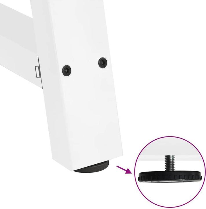 Image du produit VidaXL Pieds de table basse en forme de A 2 pcs. Blanc 60x(30-31) cm Pied de table en acier
