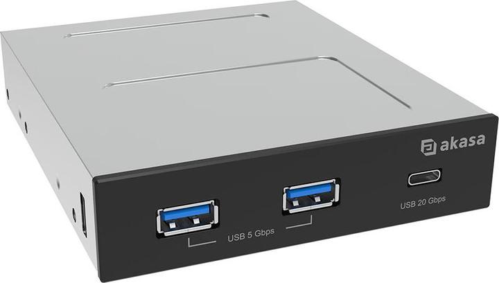 Actual product image Akasa USB hub USB + 2x Type-C (USB-C, 2 Ports)
