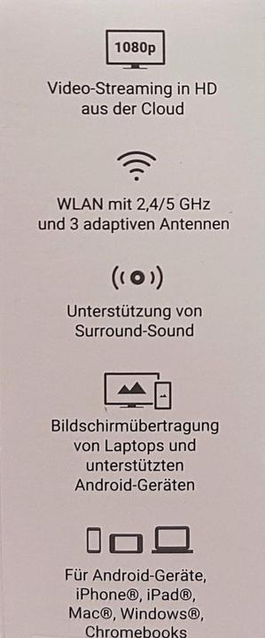 Actual product image Google Chromecast (2 GB, Android Go)