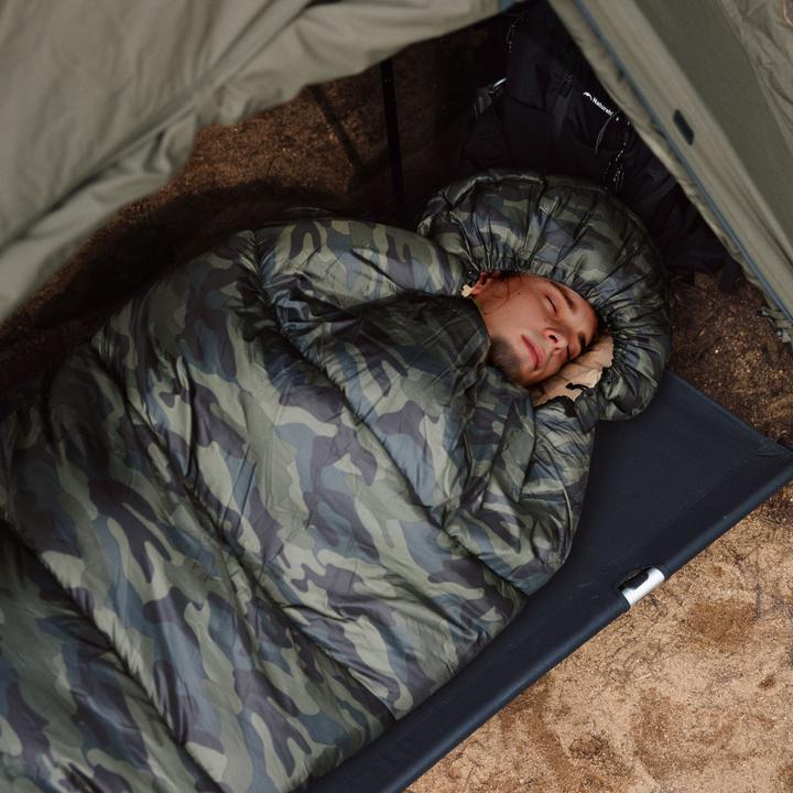 Actual product image Naturehike Warmy square with hat warming cotton sleeping bag M300/Grey/left
