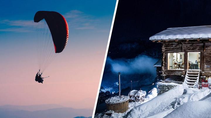 Actual product image Luxury mountain lodge & paragliding (2 pers.)