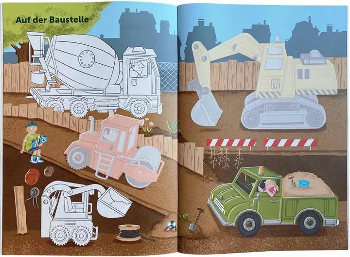 Actual product image My Colourful Puzzle Sticker Fun - Vehicles (24 pieces)