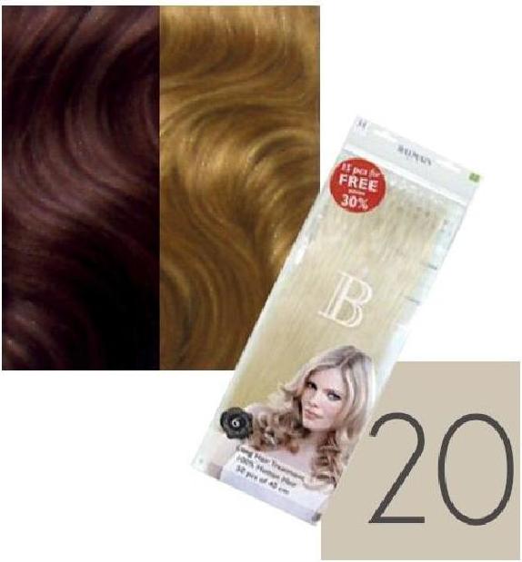 Balmain Value Pack 20 Natural Straight 40cm mittelperlblond 50St.Echth. Fill-in (Mittelblond, 40 cm)