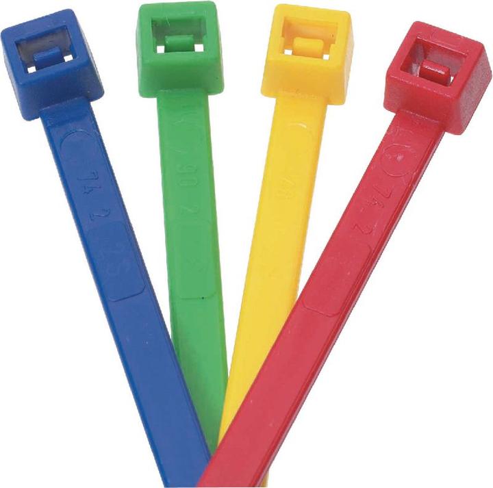 SapiSelco SEL.14.202R Cable tie, yellow, 2.5 mm x 100 mm (Plastic cable ties, 100 mm, 100 pcs.)