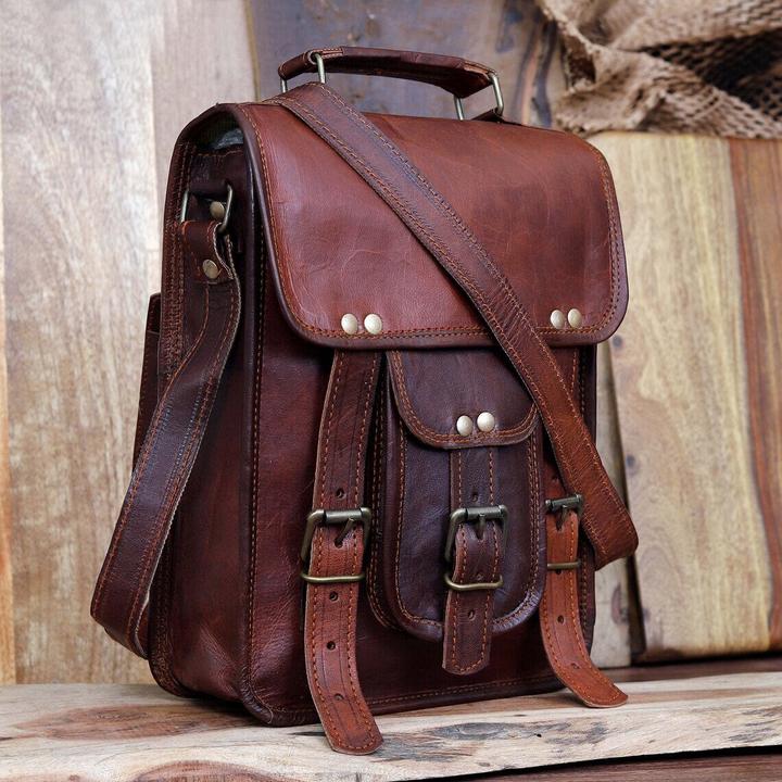 Image du produit Only-Bags.Store Sacoche en cuir, sac à main en cuir véritable pour hommes et femmes, sac à bandoulière, sac à main