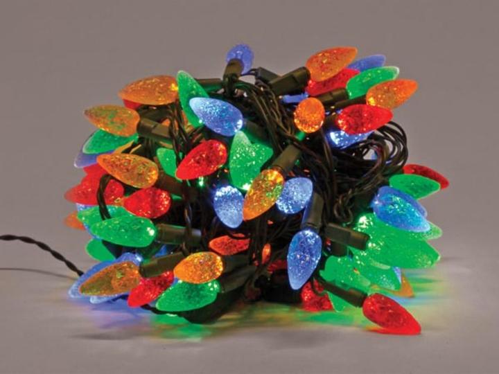 Actual product image Light Creations Strawberry Light LED - 12 m - 120 multi-coloured lamps - green cable - 24 V (12 m)
