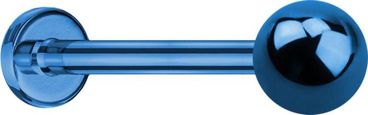 Actual product image Star Piercing Micro Labret dark blue with ball (Surgical steel 316L, without brass)