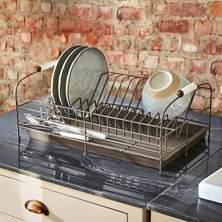 Actual product image Loberon Dish rack Nara antique gray