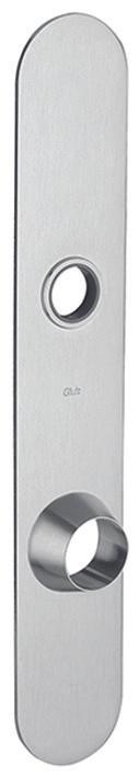 Glutz Türschilder aussen glide 5345 S mit Zylinderschutzeinsatz (Türschildgarnitur)