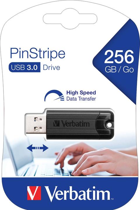 Image du produit Verbatim PinStripe (256 Go, USB-A, USB 3.0)