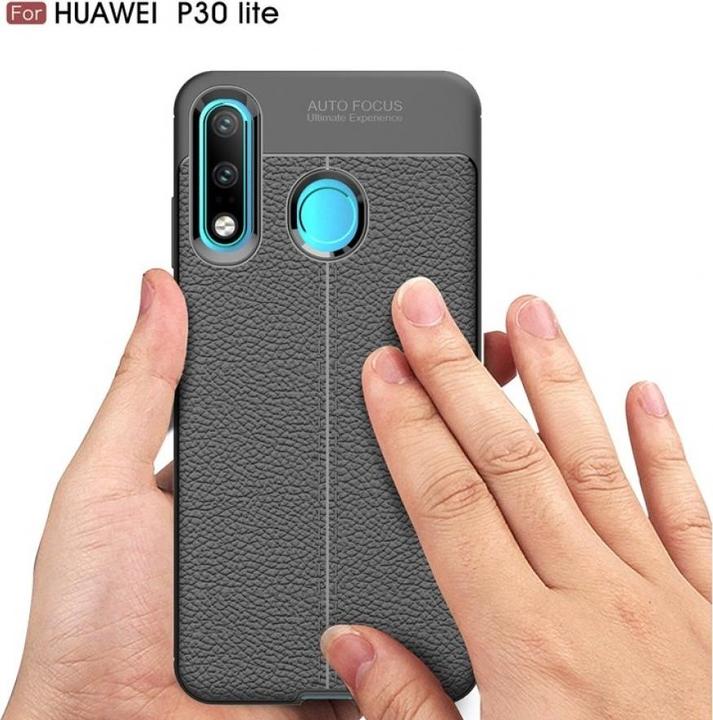 Produktbild Screenguard Huawei P30 Lite Hülle Leather Design TPU Cover (Huawei P30 Lite)