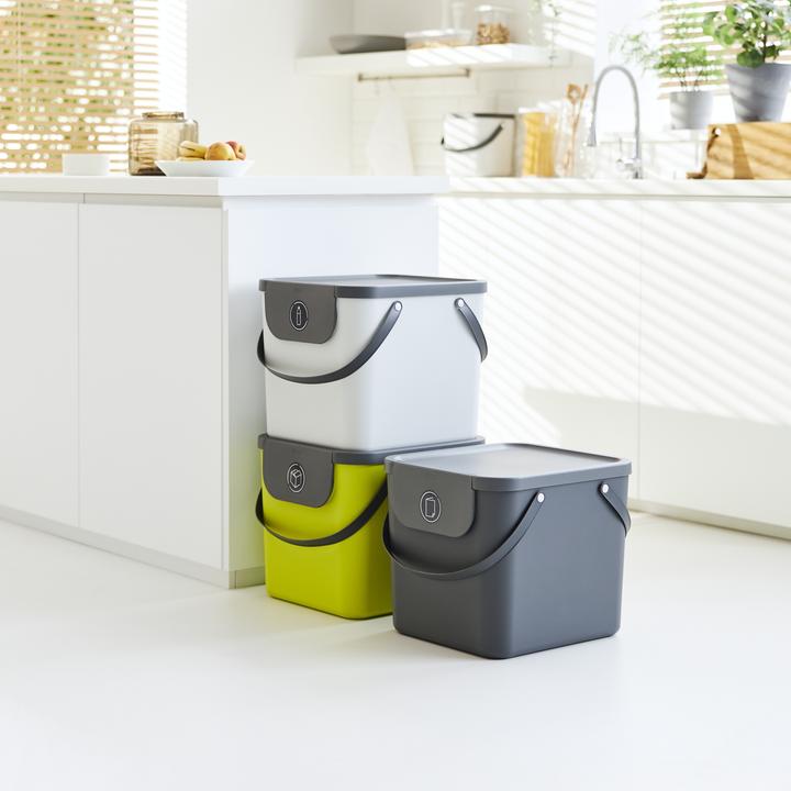 Produktbild Rotho Mülltonne Albula 40L weiss (40 l)