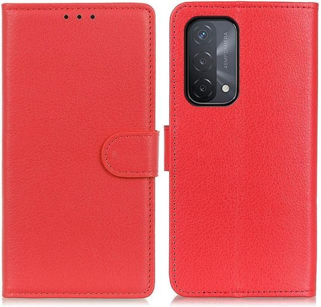 Actual product image MU Classic Litchi Leather Bookcover Series (Oppo A74 5G)