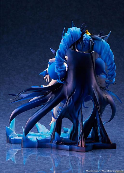 Actual product image Amakuni Bombergirl statuette PVC 1/7 Aqua Lewysia Aquablue Vampire Negligee Ver. 25 cm